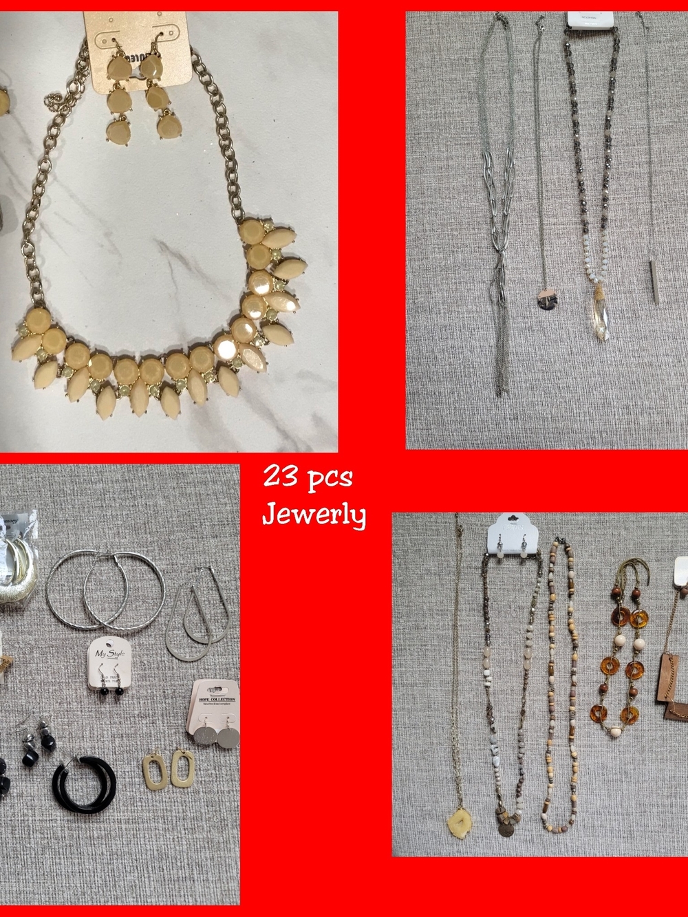 23pcs..Jewerly - Necklaces -  Earrings